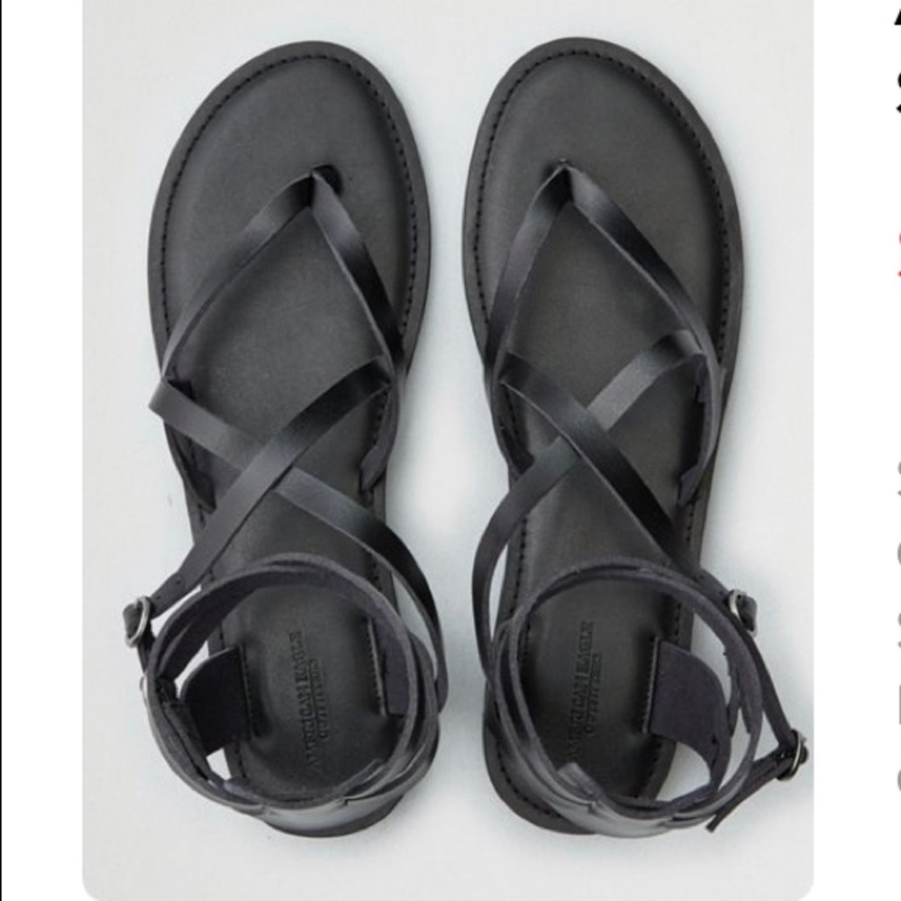 American eagle black gladiator sandals size 7